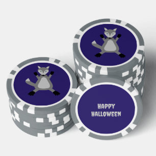 Lot De Jeton De Poker Déplaisant mignon Wolf Halloween personnalisé