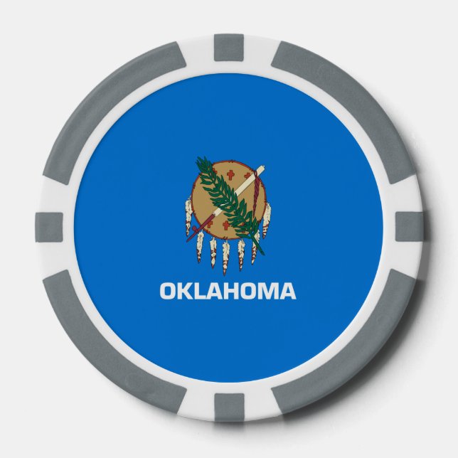 Lot De Jeton De Poker Design de l'Oklahoma State (Recto)