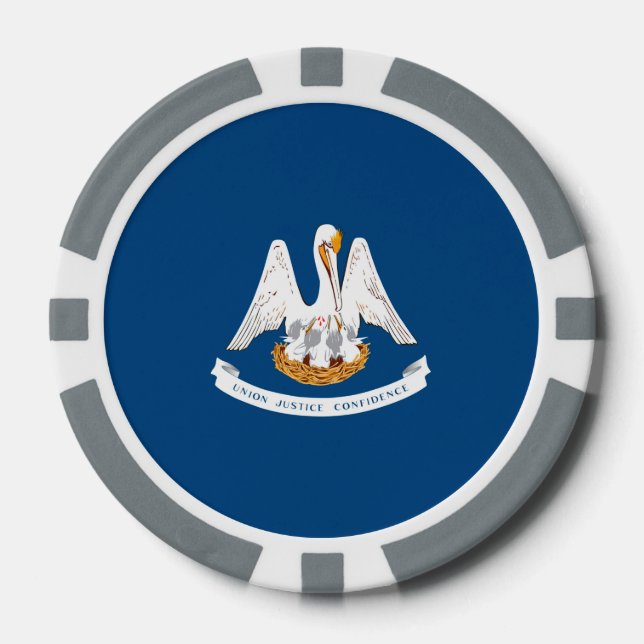 Lot De Jeton De Poker Design de Louisiana State Flag (Recto)