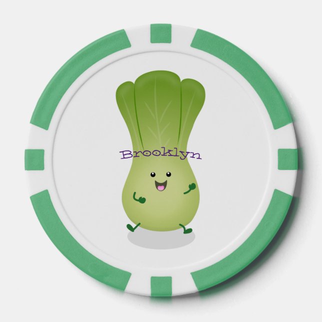 Lot De Jeton De Poker dessin animé mignon de bok choy (Recto)