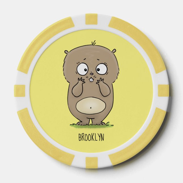 Lot De Jeton De Poker Dessin d'adorable hamster (Recto)