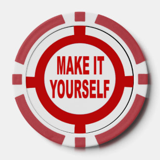 Lot De Jeton De Poker do-it-yourself le faire vous-même blanc et rouge