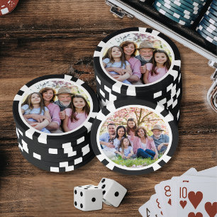 Lot De Jeton De Poker Double Face Personnalisé Deux Photos