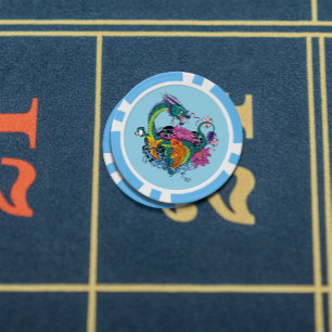 Lot De Jeton De Poker Dragon d'eau chinois Poisson Koi