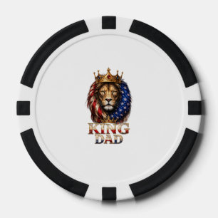 Lot De Jeton De Poker Drapeau Américain Papa Lion