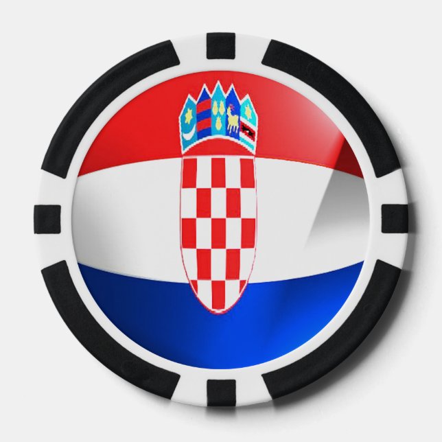 Lot De Jeton De Poker Drapeau de Croatie (Recto)