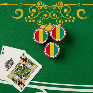 Lot De Jeton De Poker Drapeau de Guinée