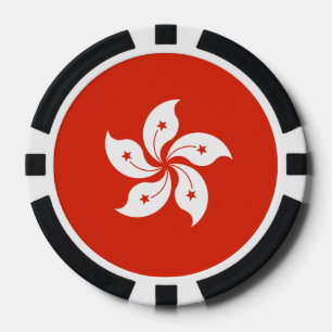 Lot De Jeton De Poker Drapeau de Hong Kong