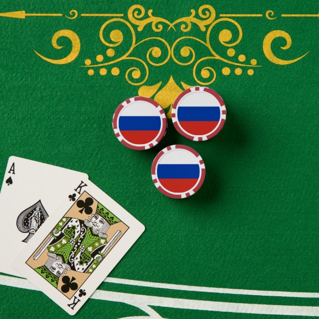 Lot De Jeton De Poker Drapeau de la Russie (Table de poker (pile))
