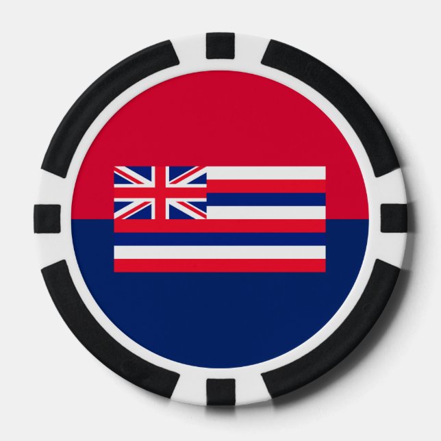 Lot De Jeton De Poker Drapeau d'État d'Hawaii (Recto)