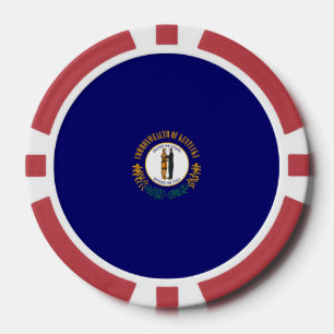 Lot De Jeton De Poker Drapeau d'État du Kentucky