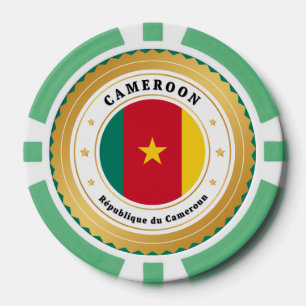 Lot De Jeton De Poker Drapeau du Cameroun