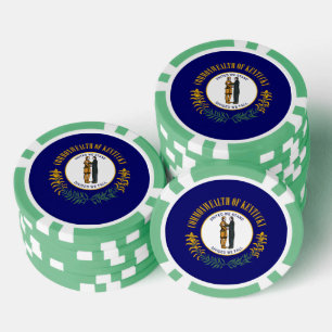 Lot De Jeton De Poker Drapeau du Kentucky