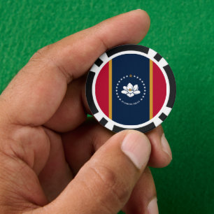 Lot De Jeton De Poker Drapeau du Mississippi