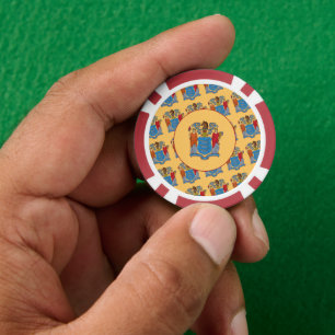 Lot De Jeton De Poker Drapeau du New Jersey