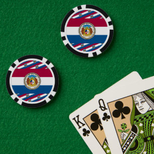 Lot De Jeton De Poker Drapeau et sceau du Missouri, Missouri