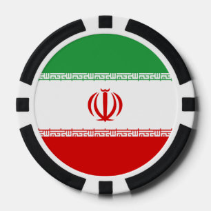 Lot De Jeton De Poker Drapeau Iran