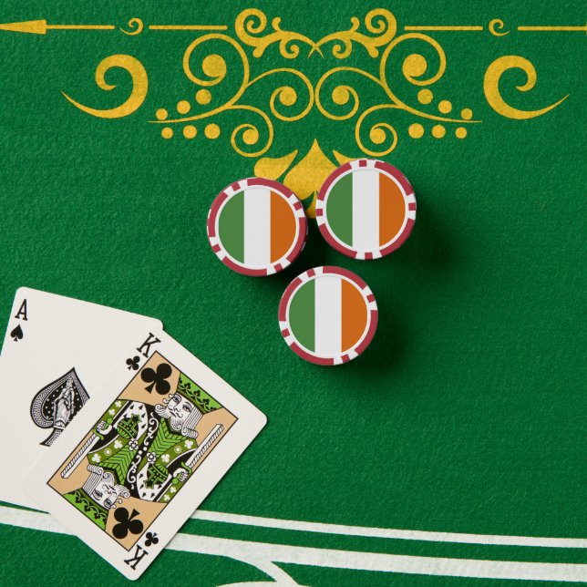 Lot De Jeton De Poker Drapeau irlandais (Table de poker (pile))