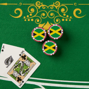 Lot De Jeton De Poker Drapeau jamaïcain