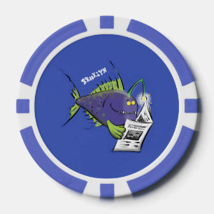 Lot De Jeton De Poker Drôle caricature de poisson de pêcheur