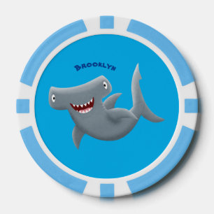 Lot De Jeton De Poker Drôle mignon requin marteau dessin animé