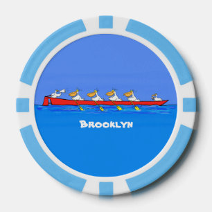 Lot De Jeton De Poker Drôle pélicans rameurs dessin animé