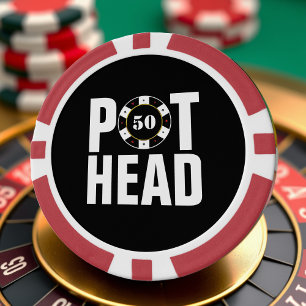 Lot De Jeton De Poker Drôle Pot-Head Humour Poker