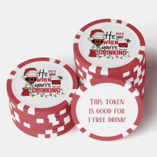 Lot De Jeton De Poker drôle vous buvez la fête de la boisson libre