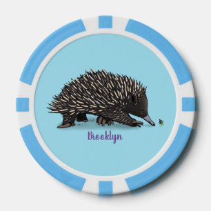 Lot De Jeton De Poker Echidna mignonne avec dessin animé d'abeille