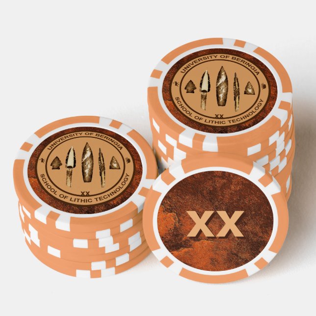 Lot De Jeton De Poker Ecole de Technologie Lithique de Beringia (Empiler)