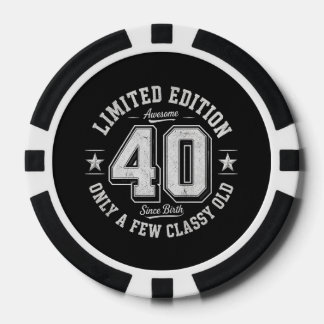 Lot De Jeton De Poker Édition Limitée Anniversaire Incroyable 40 Ans