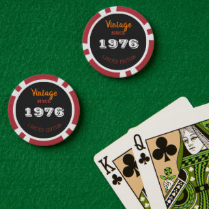 Lot De Jeton De Poker Édition limitée Cadeau d'anniversaire 50 ans - Vin