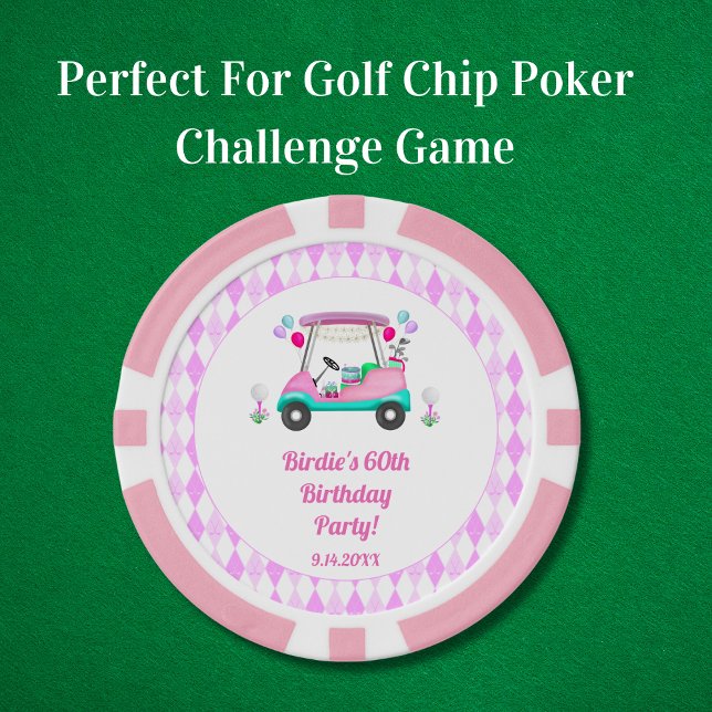 Lot De Jeton De Poker Élégante partie de golf féminin Panier Anniversair (Créateur téléchargé)