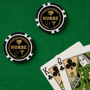 Lot De Jeton De Poker Emblème de l'infirmière professionnelle   La compa