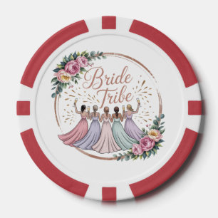 Lot De Jeton De Poker Équipe de la Mariée Nom Personnalisé Enterrement d