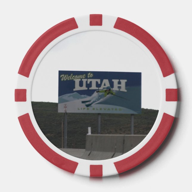 Lot De Jeton De Poker État de l'Utah-Wyoming (Recto)