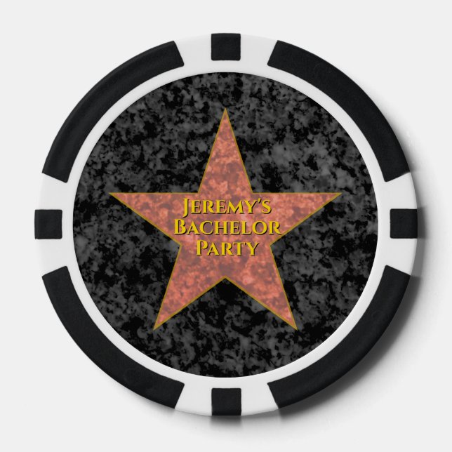 Lot De Jeton De Poker Étoile d'Hollywood (Recto)