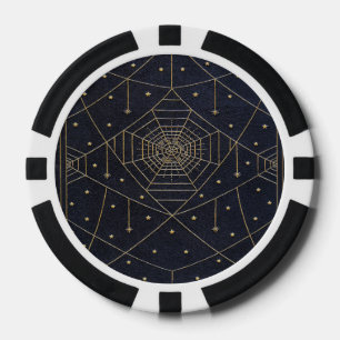 Lot De Jeton De Poker Étoiles de soie d'araignée tombée