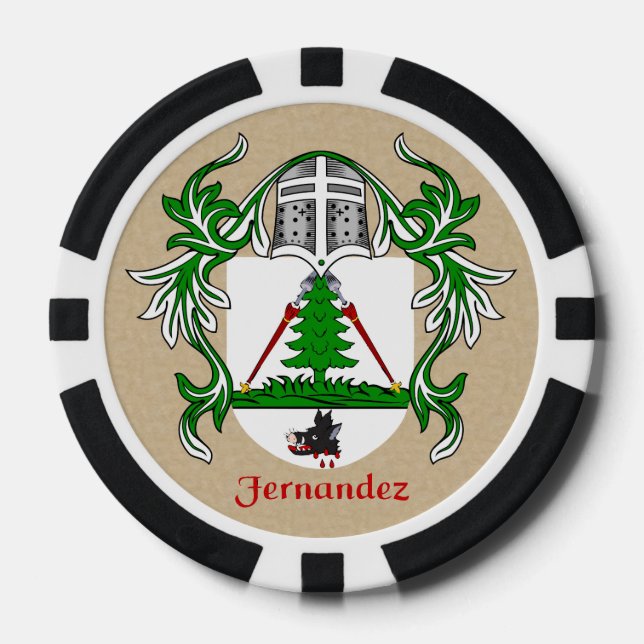 Lot De Jeton De Poker Fernandez Heraldic Arms (Recto)