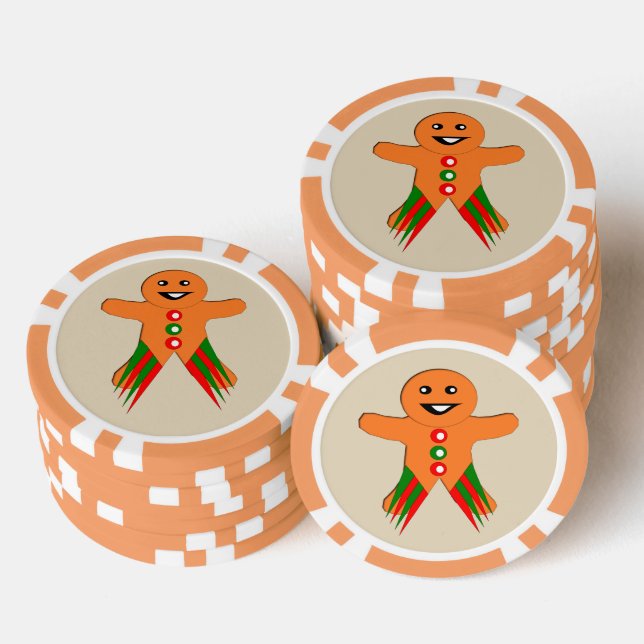 Lot De Jeton De Poker Fête de Noël Gingpain homme (Empiler)