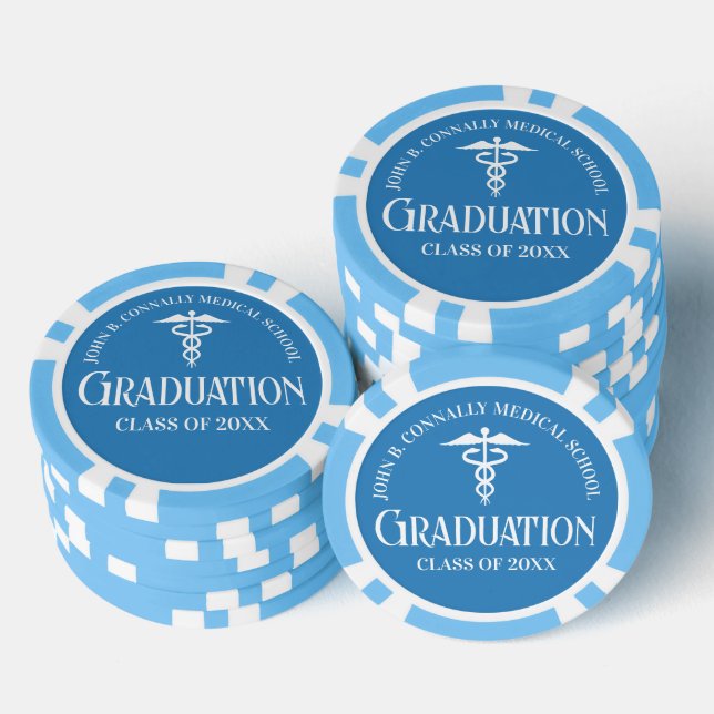 Lot De Jeton De Poker Fête de remise des diplômes de l'école de médecine (Empiler)