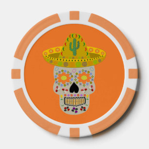 Lot De Jeton De Poker Fête mexicaine du crâne mort
