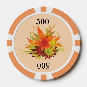 Lot De Jeton De Poker Feuilles d'automne
