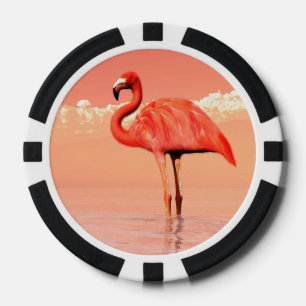 Lot De Jeton De Poker flamant rose