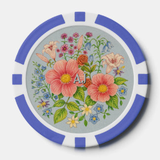Lot De Jeton De Poker Fleurs personnalisées