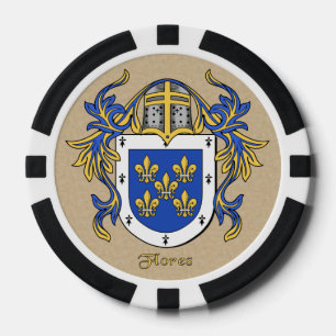 Lot De Jeton De Poker Flores Armoiries héraldiques