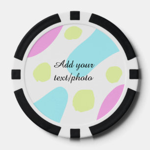 Lot De Jeton De Poker Formes géométriques abstraites pastel ajouter nom 