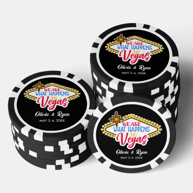 Lot De Jeton De Poker Fun Custom Las Vegas Mariage Faveur (Empiler)