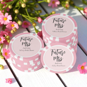 Lot De Jeton De Poker Futur mariage Mlle Rose Pâle 