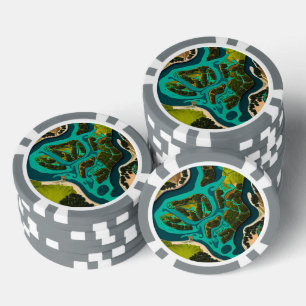 Lot De Jeton De Poker Futuristic Marshlands